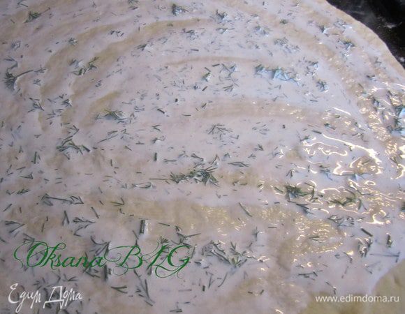 Нанести на тесто.