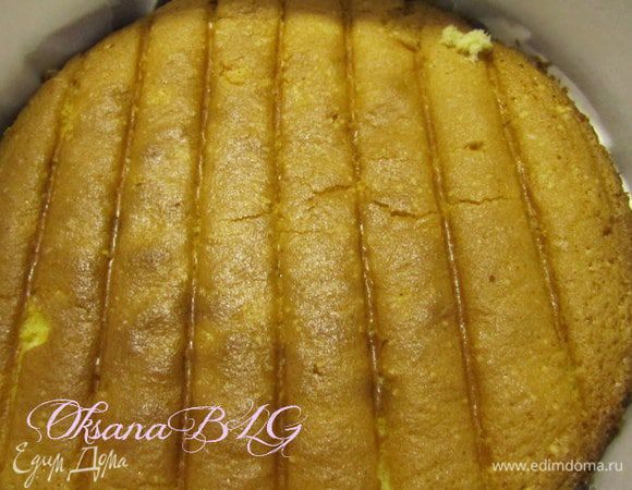 Накрыть коржом.