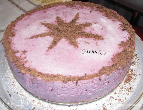 Края также посыпаем шоколадом.