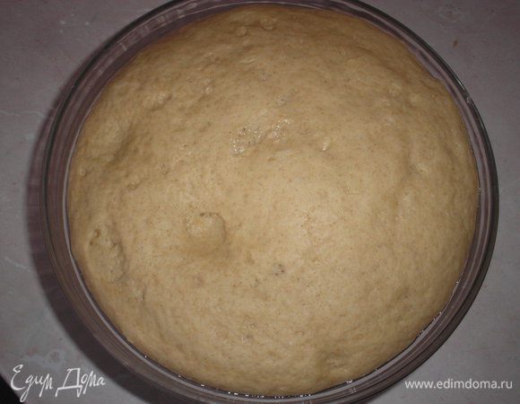 Тесто должно увеличится примерно в 2-2,5 раза.