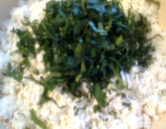 Добавляем в творог.