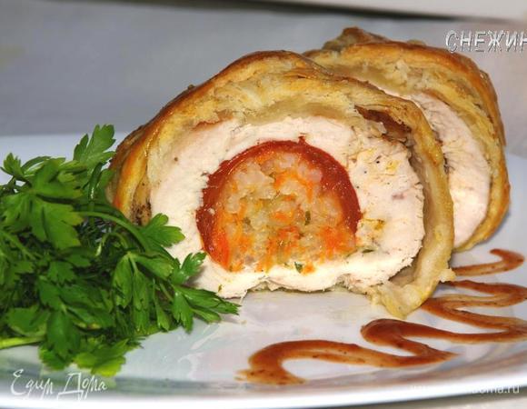 А вот какой аппетитный «клубок» в разрезе! Приятного аппетита! 