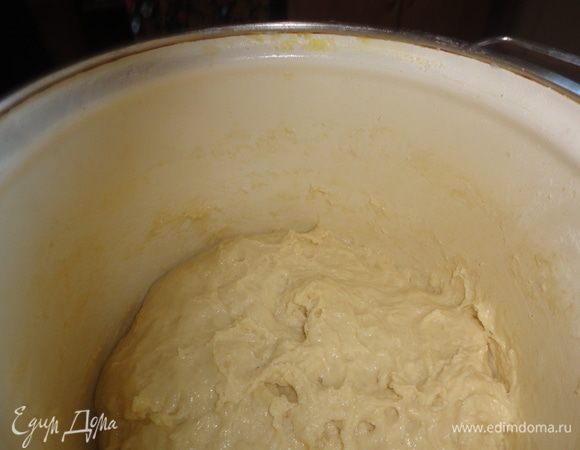 Из указанных компонентов приготовите тесто и поставить в теплое место.