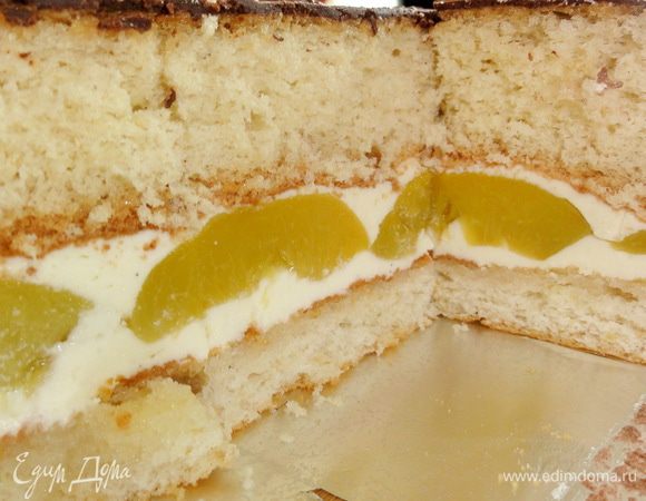 Вот так торт выглядел в разрезе)