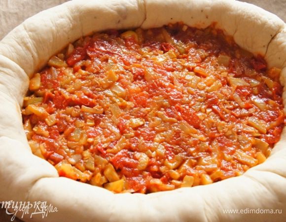 Теперь черед овощной - в серединку ее...