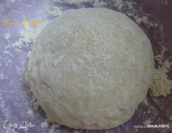 Оставить тесто на 1 час, в теплом месте, прикрыв влажным полотенцем.