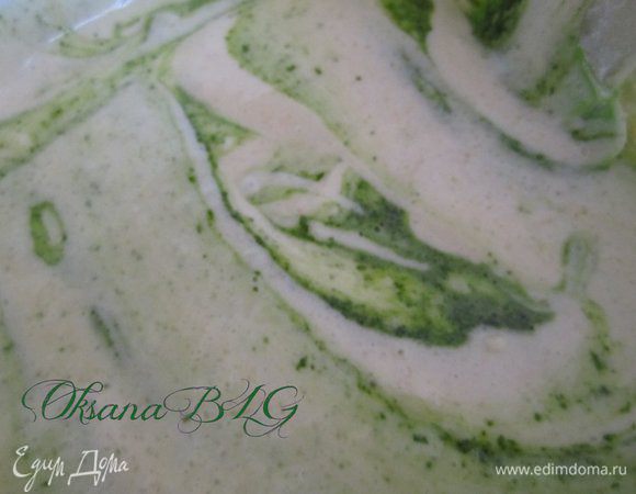 Ввести мятно - шпинатную массу.