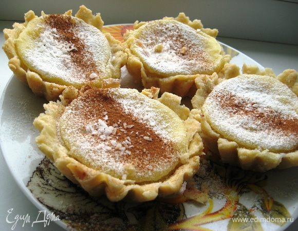 Посыпаем готовые пирожные сахарной пудрой и корицей.  Завариваем чашечку ароматного чая или кофе и наслаждаемся!!!
