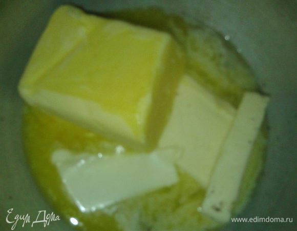 Масло растопить.