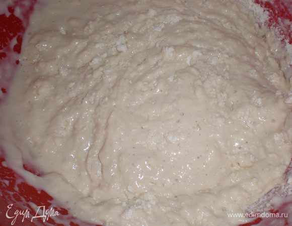 Добавить остальные продукты вымесить тесто. дать ему подойти.