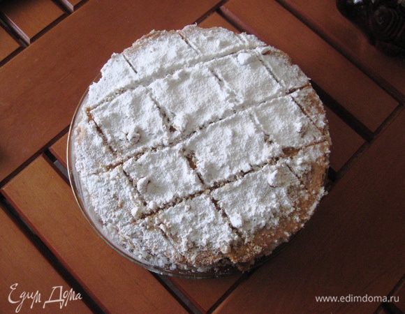 Рисуем ножом ромбы. Ставим в холодильник на несколько часов. Приятного аппетита! 