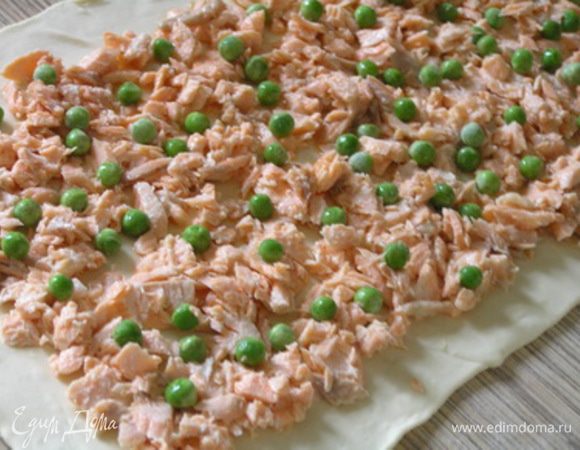 затем зеленый горошек,