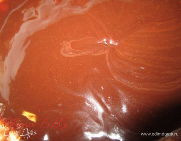 Шоколад+50 г масла растопить.