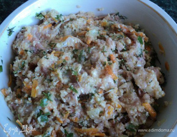 Хорошо перемешать. Начинка готова.