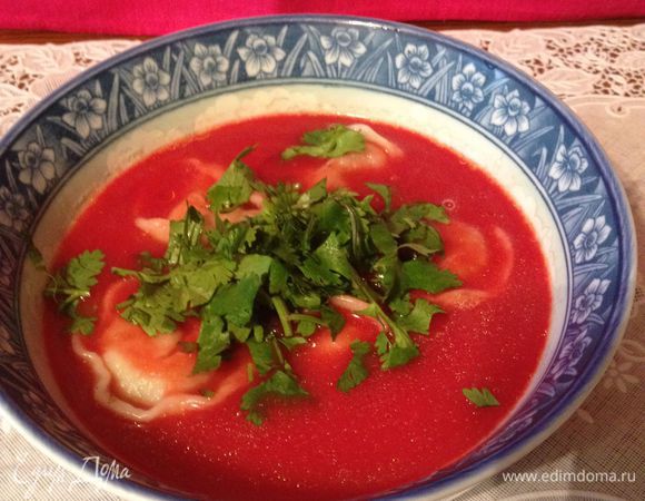 Наливаем свекольник, посыпаем зеленью. Приятного аппетита!!!