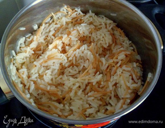 готовый рис хорошо перемешать
