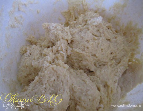 Все хорошо перемешать. При необходимости добавить муку.