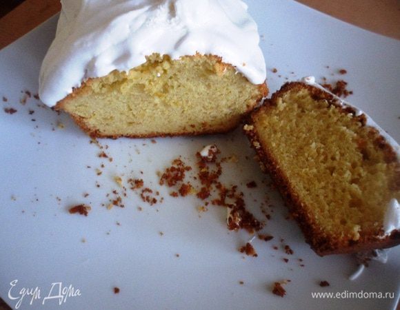 Готовому кексу даем немного остыть и покрываем его кремом. Приятного Всем чаепития!!!