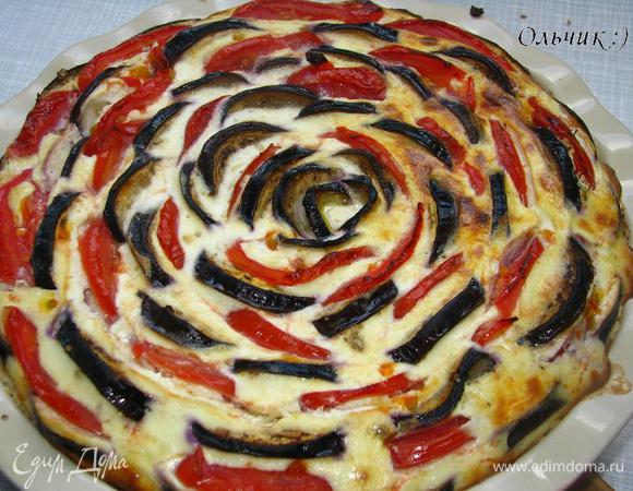 Отпраляем в разогретую до 190 градусов духовку на 60-80 минут. Пока киш не зарумянится, и не проготовится как следует.