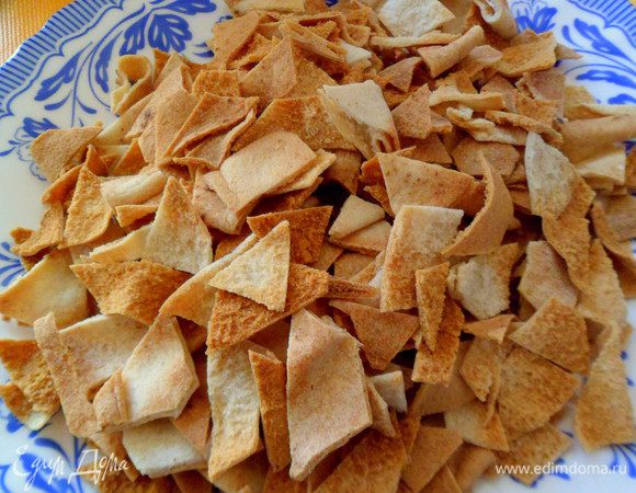 Затем обжариваем в оливковом масле.Я подсушила в духовке