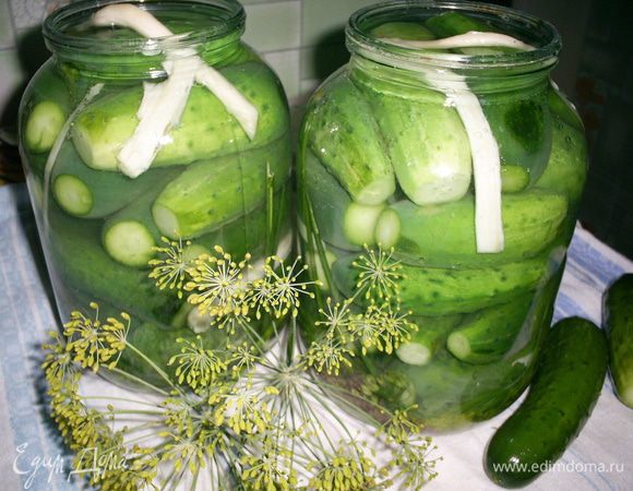 Огурцы можно есть уже через сутки после приготовления, но самыми вкусными они станут через пару дней.
Когда вкус огурцов вас будет полностью устраивать, закрыть банку крышкой и хранить в холодильнике.