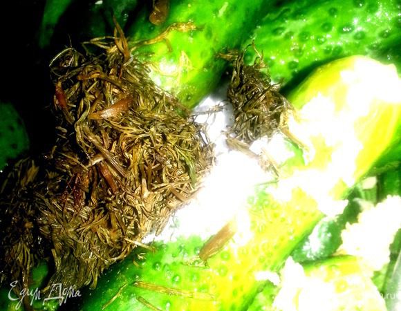 Если нет"зонтиков",добавляем нарезанный укроп.