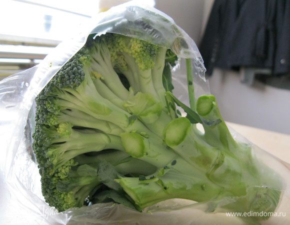 режем мелко цветки капусты.