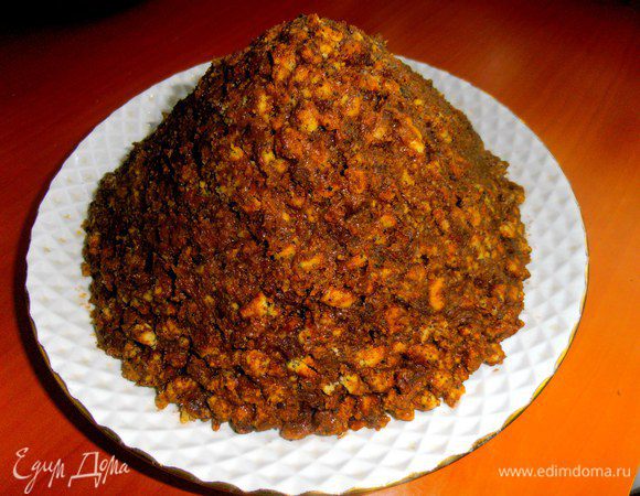 Ложкой прижимаем и создаём горку!