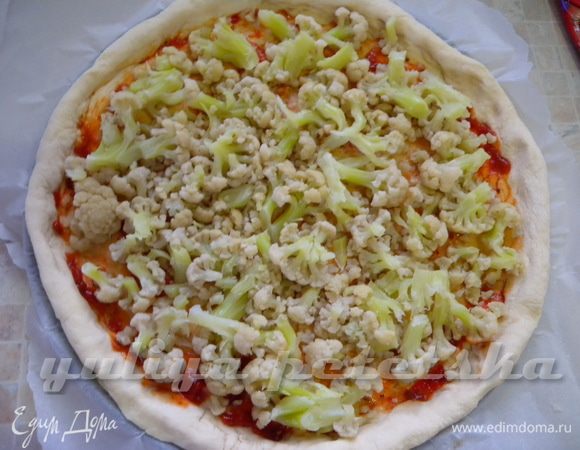 Далее бланшированная (буквально 3 минуты) цветная капуста. 