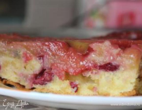 Достать из формы и аккуратно перевернуть!
