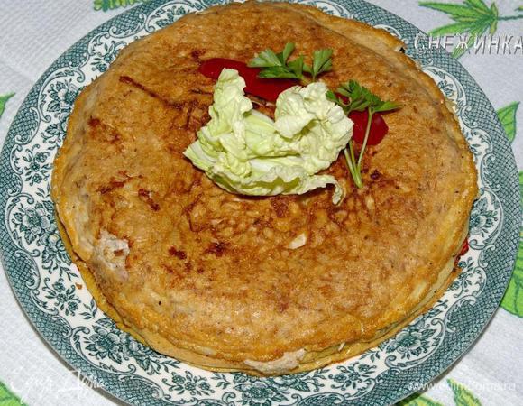 Сверху украсить на свое усмотрение, зеленью, перчиком.