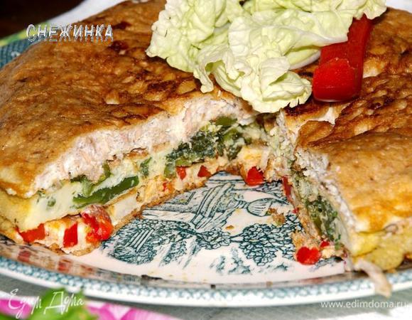 Нарезаем как пирог и подаем.