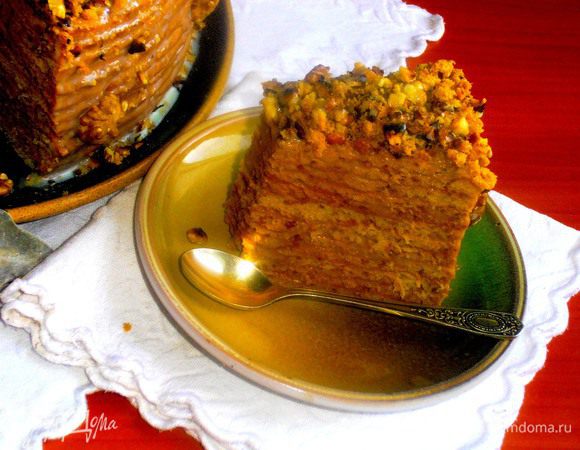 Кусочек медово-яблочного торта с любовью ко всем ВАМ!!!