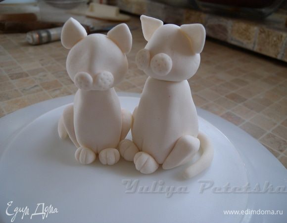 4. Далее все по плану. Ноги руки а главное - хвост.