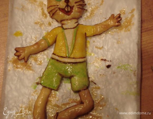 После окончания раскраски, отправляем зайца еще на 10 мин. в духовку.