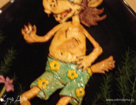 После окончания раскраски, отправляем "волка" еще на 10 мин. в духовку.