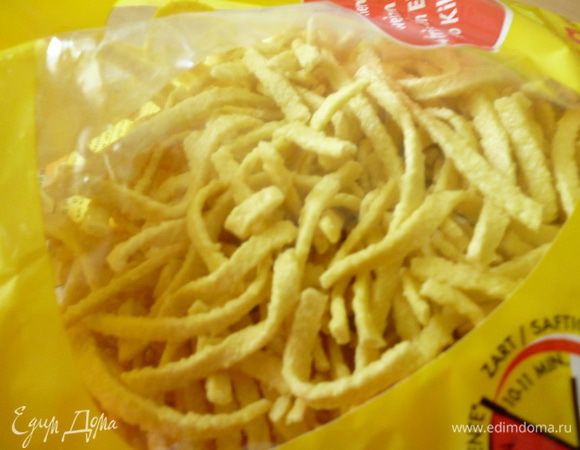 Лапшу я использую покупную, когда нет своей домашней.