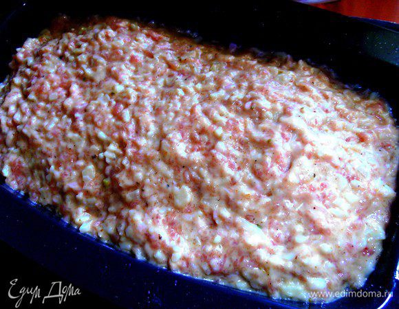 Накрываем оставшимся фаршем...