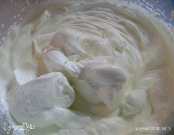 ...добавить творог, перемешать. 