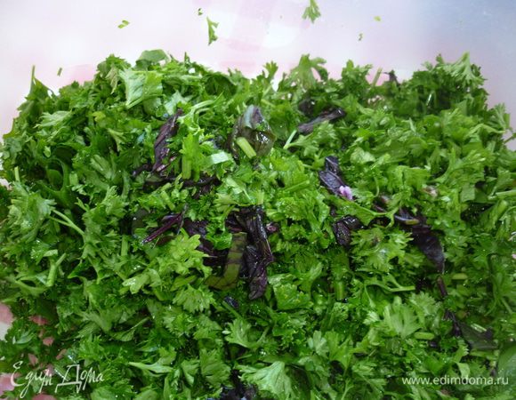 мелко порубить