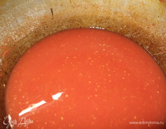 получаем сок с семечками,который пропускаем через сито