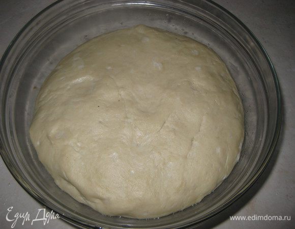 Тесто должно уведичится примерно в 2-2,5 раза.