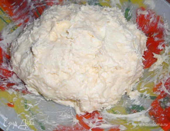 оставляем тесто подходить на 40 мин.