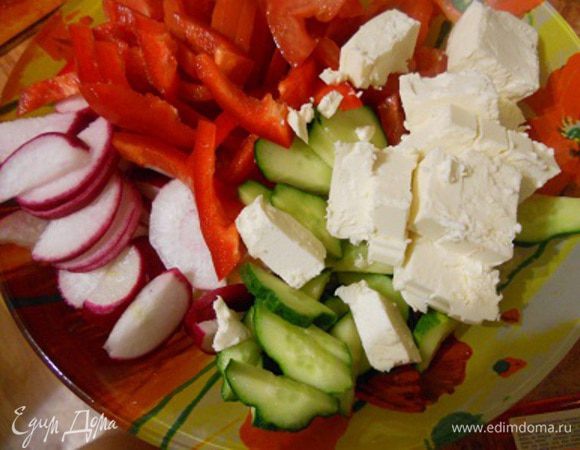 нарезать фету