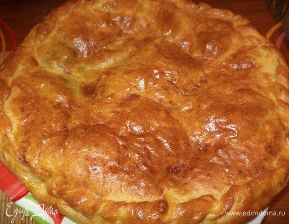 Вы понимаете что пирог уже готов,не торопитесь ,приоткройте  немного духовку-пусть уйдет жар и оставьте его  там еще минут на 20, достаньте из духовки, а потом прикройте полотенцем и пусть остынет на листе,он не должен быть горячим,а тесто должно пропитаться соком от начинки и вот теперь можно насладиться кусочком,а одним не получиться, этого чудесного пирога! 