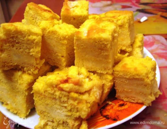 Достаем из морозилки. Режем квадратиками. 