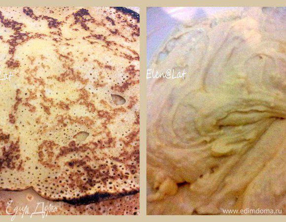 Испечь блины;
С творогом смешать яйцо, сахар, манку, сахар, сливочное масло, взбить блендаром до состояния однородности.
