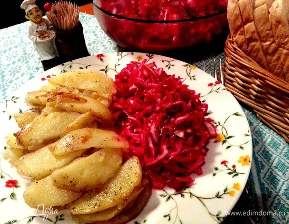 Рекомендуется оставить под грузом на 24 часа,но мы ели с картошечкой уже через полчаса!