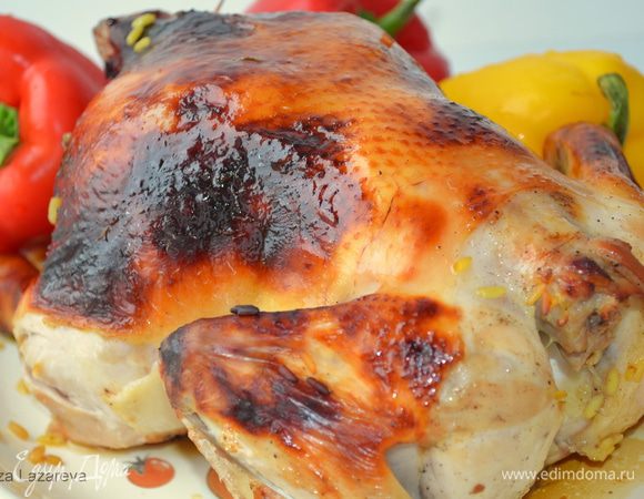 выпекаем при 180 градусах 1 час, накрыв ее фольгой, затем фольгу убрать и запекать еще 30 минут