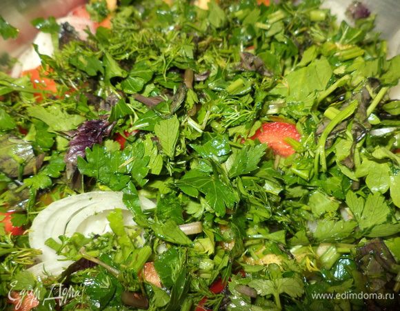 Четвертый слой — зелень.